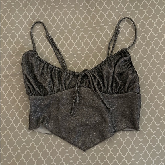 Urban Outfitters Silver Sparkly Top - Picture 3 of 4